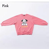 nunuforme / ゆるinuinu刺繍トレーナー　nt26-002-10  Pink   105.115.125.135.145.1(155).2(163)
