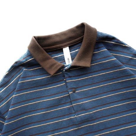 MOUN TEN. / vintage border polo   MT121-2002  vintage blue  125.140.0.1.2