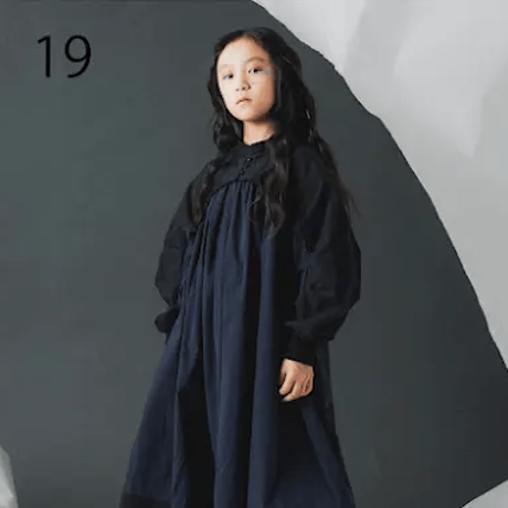 nunuforme / コンビワンピース　 19-nf26-446-015   Black  M(105-115).L(120-130) .XL(135-145).1(155).2(163)