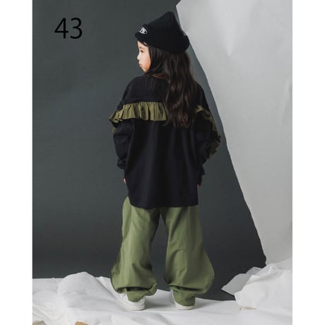 nunuforme / 裁ち切りフリルT　43-nf26-939-727   Black   115.125.135.145.1(155).2(163)