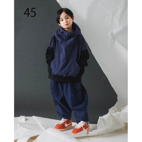 nunuforme / ミックスパーカー  45-nf26-965-728   Black×Navy   M .L .XL.1(155).2(163)