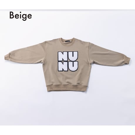 nunuforme / nunuワッペントレーナー　nt26-002-12  Beige   105.115.125.135.145.1(155).2(163)