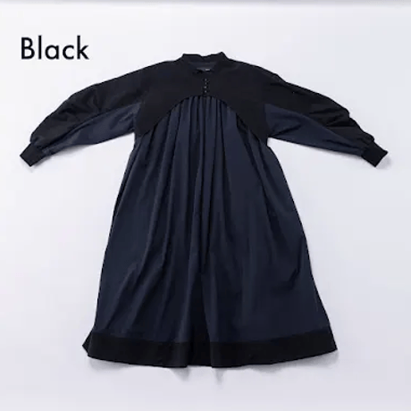 nunuforme / コンビワンピース　 19-nf26-446-015   Black  M(105-115).L(120-130) .XL(135-145).1(155).2(163)