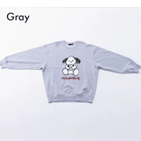 nunuforme / ゆるinuinu刺繍トレーナー　nt26-002-10  Gray   105.115.125.135.145.1(155).2(163)