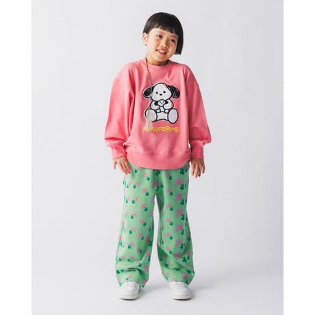 nunuforme / ゆるinuinu刺繍トレーナー　nt26-002-10  Pink   105.115.125.135.145.1(155).2(163)