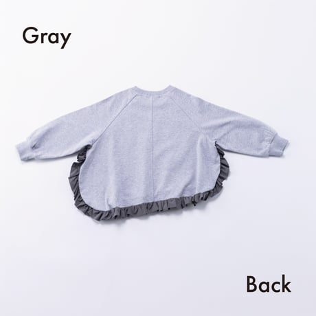 nunuforme / ラウンドフリルトレーナー  46-nf26-992-728  Gray  M .L .XL.1(155).2(163)