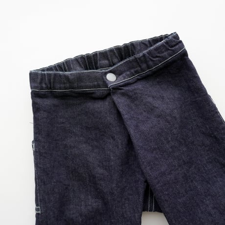 MOUN TEN. / front tuck organic jeans(for baby)    BP01-0109c   indigo  80-95