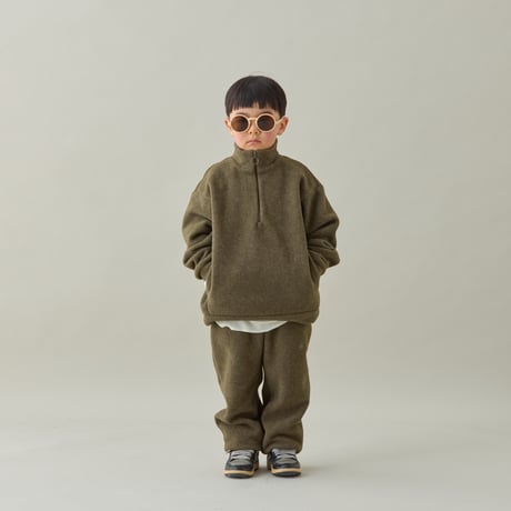 MOUN TEN. / melange fleece half zip   MT84-1823   khaki  0.1.2