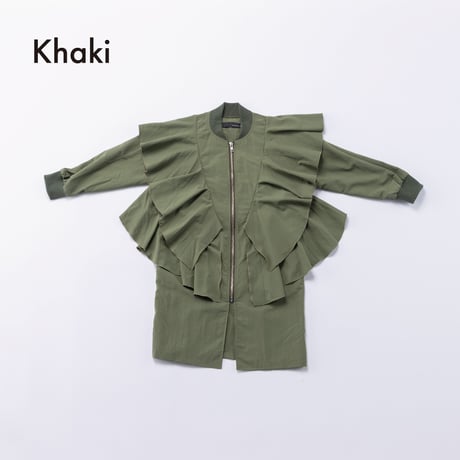 nunuforme / ランダムフリルジャンパー  22-nf26-499-025   Khaki  M .L .XL.1(155).2(163)
