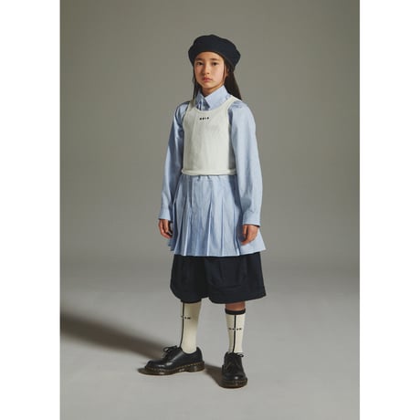 GRIS / Hem Pleated  Long shirt GR26AW-SH005  STRIPE-細  M(1201-135).L(135-150).XL(150-160)