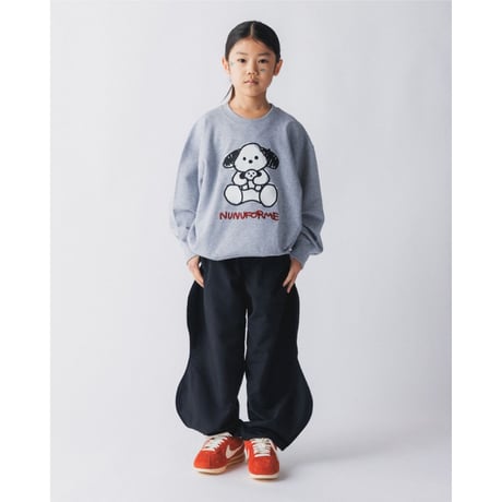 nunuforme / ゆるinuinu刺繍トレーナー　nt26-002-10  Gray   105.115.125.135.145.1(155).2(163)