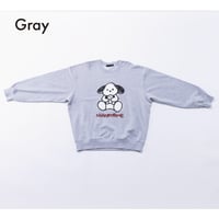 nunuforme / ゆるinuinu刺繍トレーナー　nt26-002-10  Gray   105.115.125.135.145.1(155).2(163)