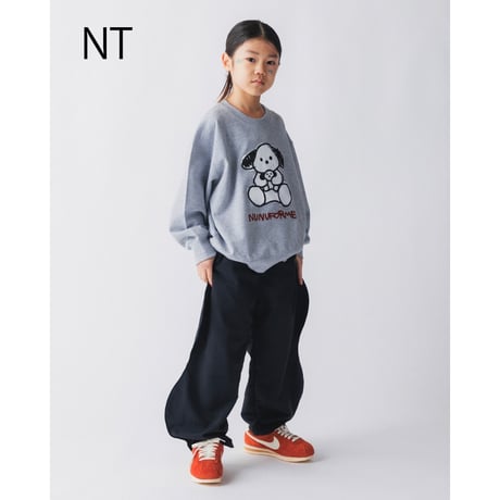 nunuforme / ゆるinuinu刺繍トレーナー　nt26-002-10  Gray   105.115.125.135.145.1(155).2(163)