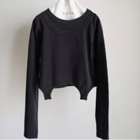 GRIS / Layer neck L/S T-shirt  GR26AW-CU002  BLACK  L.XL