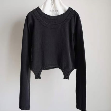 GRIS / Layer neck L/S T-shirt  GR26AW-CU002  BLACK  L.XL