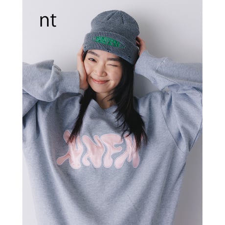 nunuforme / NNFMワッペントレーナー　　nt26-002-02  Gray   105.115.125.135.145.1(155).2(163)