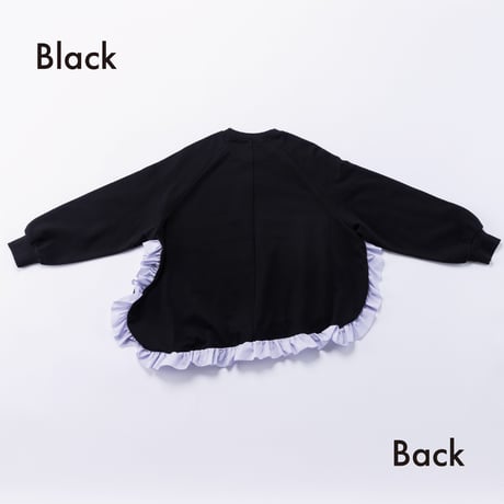nunuforme / ラウンドフリルトレーナー  46-nf26-992-728  Black  M .L .XL.1(155).2(163)