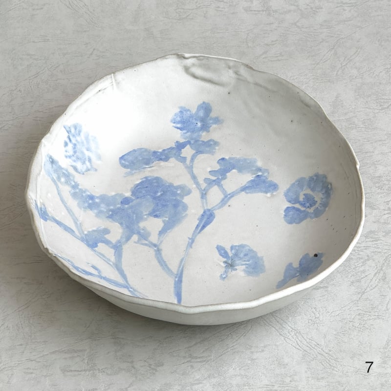 オーバル皿（白マット5〜7）【teto ceramics/石井啓一&Tida Flower】