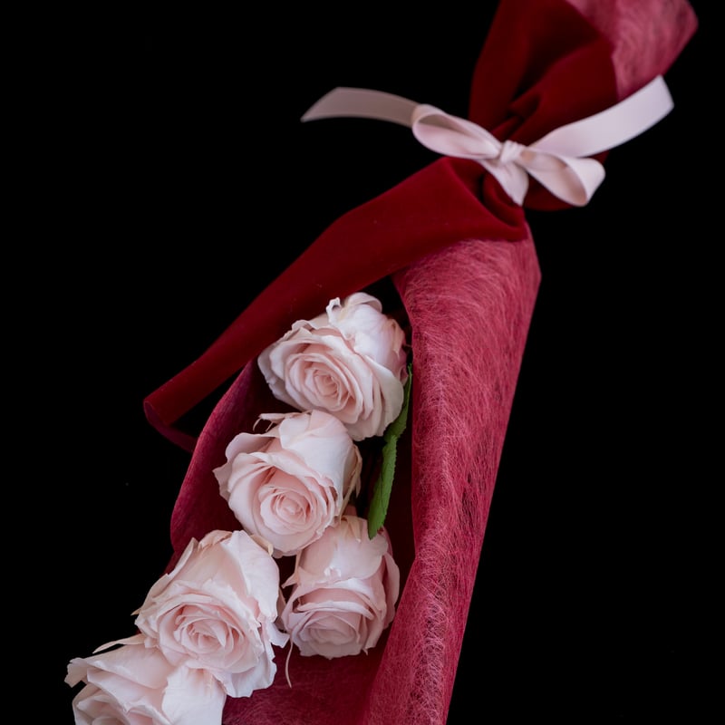 バラ5本のROSE BOX🌹「あなたに出会えて、本当によかった。」 | ドライ
