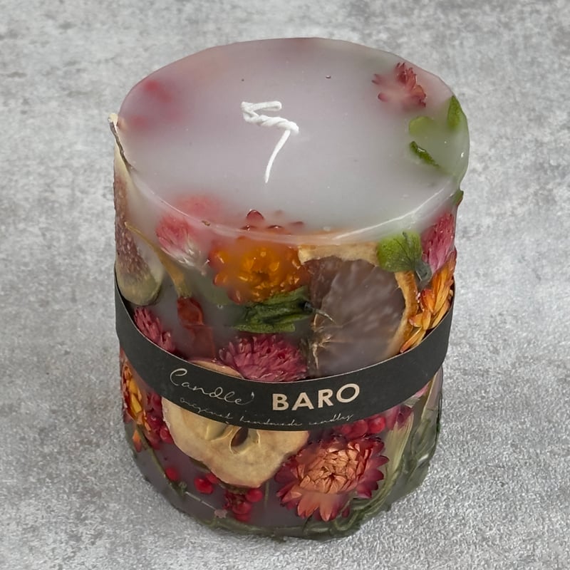 Candle BARO ボタニカルキャンドル M ※一点もの 1〜4 | ドライフラワー