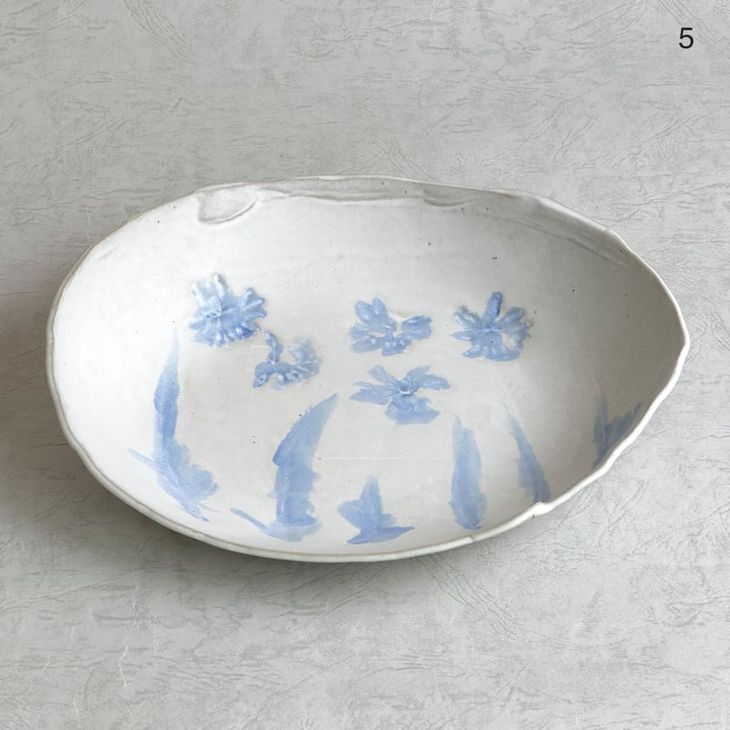オーバル皿（白マット5〜7）【teto ceramics/石井啓一&Tida Flower】