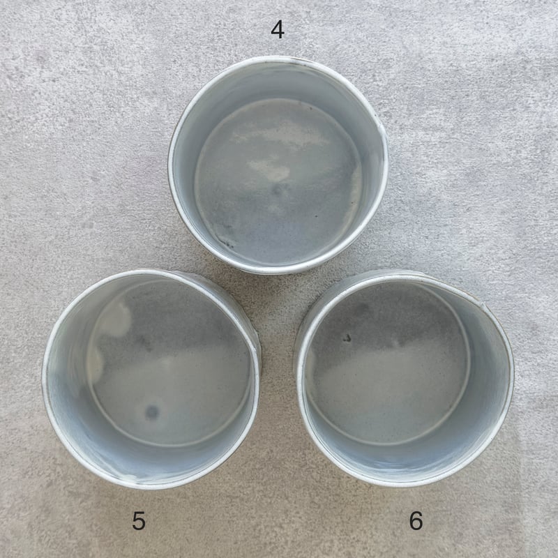 フリーカップ・大 (白つや 4〜6)【teto ceramics/石井啓一&Tida Flow