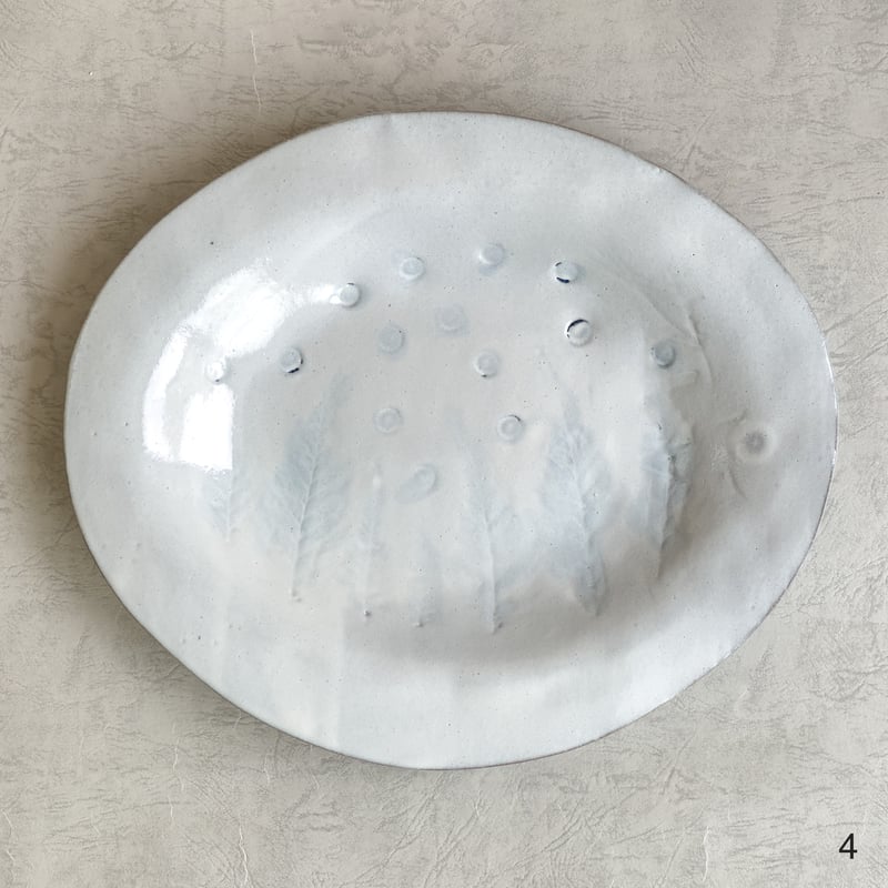 オーバル皿（白マット1・2、白つや3・4）【teto ceramics/石井啓一