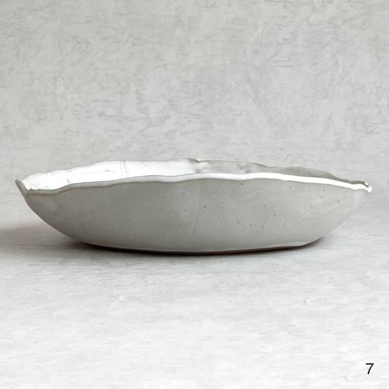 オーバル皿（白マット5〜7）【teto ceramics/石井啓一&Tida Flower】