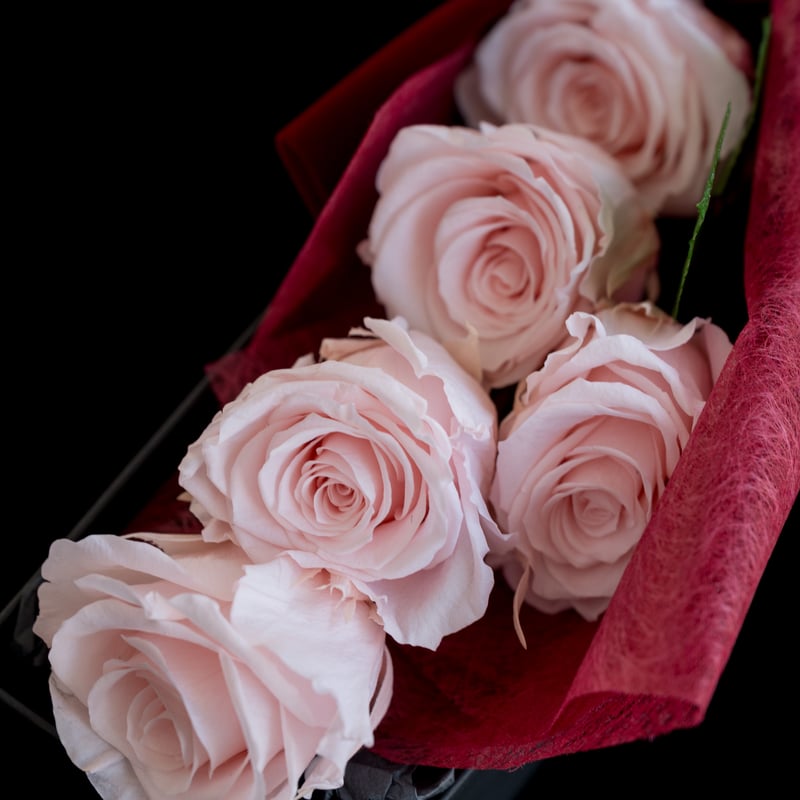 バラ5本のROSE BOX🌹「あなたに出会えて、本当によかった。」 | ドライ