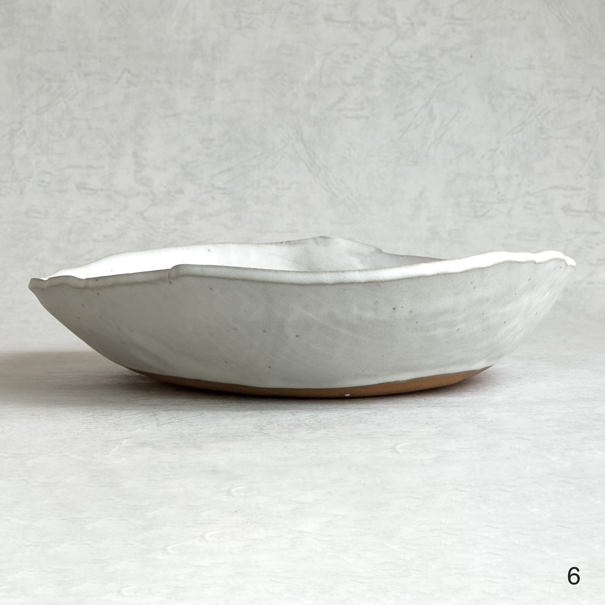 オーバル皿（白マット5〜7）【teto ceramics/石井啓一&Tida Flower】