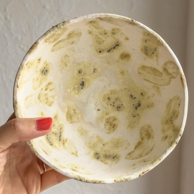 作家もの銀彩 白釉茶碗 ボウル一点もの／ 1個 茶碗（17）【Enkel】 ※1点もの | ドライフラワーと、うつわと暮らし