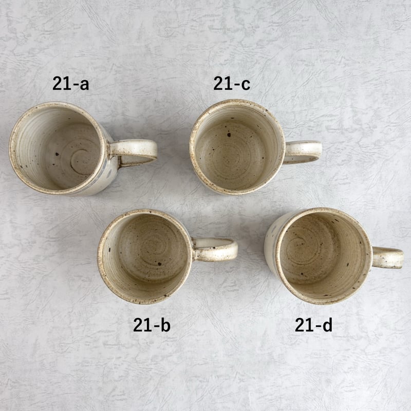 筒マグカップ 大 白（21-a、21-b、21-c、21-d）【くるり窯】※一点もの