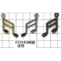 音符チャーム 3ヶ入り（国産）全3色 ゆうメール送料無料 日本製 アクセサリー パーツ イヤリング バックチャーム