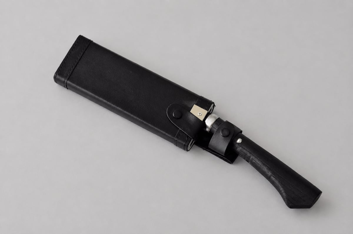 鞘付腰鉈 6寸 （18cm） 両刃 黒打ち | COCOROSTORE
