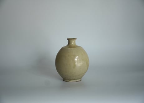 扁壺　粉引