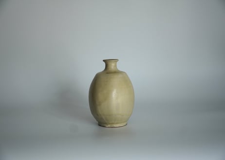 扁壺　粉引