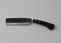 鞘付腰鉈 6寸 （18cm） 両刃　黒打ち
