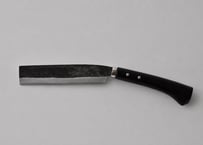 鞘付腰鉈 7寸 （21cm） 両刃　黒打ち