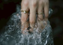 Dendritic Agate Brass Ring