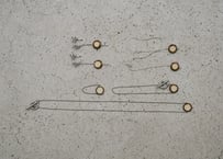 Czech glass chain accessories 【Round Beige】