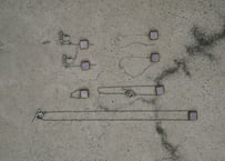 Czech glass chain accessories 【Square Purple】