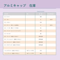 アルミキャップ　在庫表　※アルミキャップ付きアトマイザーをご注文の際はこちらをご確認ください
