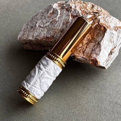 【ポスト便】　クロコダイル革巻き　4ML メタルアトマイザー　ゴールド　PGDWH 01　日本製【メンズ　白　香水　フレグランス　人気　アロマ　ギフト　ワニ革】