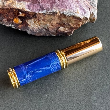 【ポスト便】　クロコダイル革巻き　5ML メタルアトマイザー　ロイヤルブルー　RBL03　日本製【メンズ　香水　フレグランス　人気　アロマ　ギフト　ワニ革　お返し　送料無料】