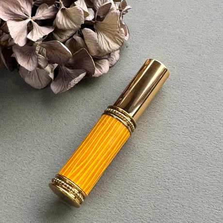 【ポスト便】　革巻き メタルアトマイザー 5ML　ピカゴールド　牛革／イエロー　日本製【金運　香水　フレグランス　プレゼント　お返し　ギフト　エピ】