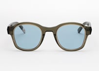 Roger E52 / Pale Gold/ light blue lenses (Asian fit)