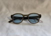 Roger E52 / Pale Gold/ light blue lenses (Asian fit)