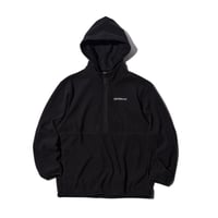 Fake Layered Fleece Jacket BLACK