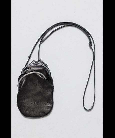 NU-1933   Deer Leather Pouch With Double Metal Clasp "GAMAGUCHI"