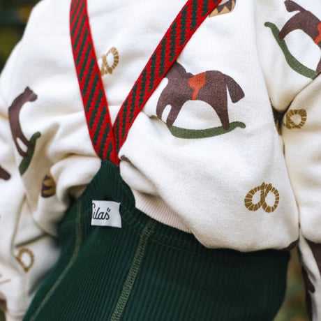 SILLY Silas_Dark Forest Green Christmas Patterned